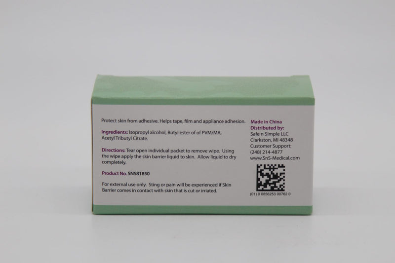 Safe N' Simple Skin Barrier Wipes with Alcohol